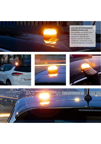 1 Bilgisayar Araba Acil Işık V16 Şarj Edilebilir Led El Feneri Manyetik Indüksiyon Strobe Işık Yol Kaza Lambası Trafik Uyarı Lambası (Yurt Dışından) fiyatları