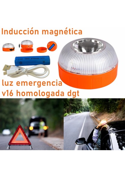 1 Bilgisayar Araba Acil Işık V16 Şarj Edilebilir Led El Feneri Manyetik Indüksiyon Strobe Işık Yol Kaza Lambası Trafik Uyarı Lambası (Yurt Dışından) fırsatları