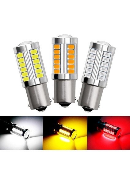 1157 Bay15D P21-5W Stili Kehribar Anbus 33Smd W Ba15S Led Yedekleme Ters Işık Yok E Bay15D W21W T20 Led Dönüş Sinyali Işıkları 12V (Yurt Dışından)