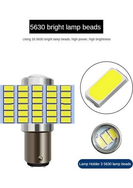 1157 Bay15D P21-5W Stili Kehribar Anbus 33Smd W Ba15S Led Yedekleme Ters Işık Yok E Bay15D W21W T20 Led Dönüş Sinyali Işıkları 12V (Yurt Dışından)