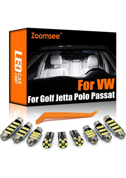 Passat B5-9P Stili Için Beyaz Zoomsee Volkswagen Vw Golf Jetta Bora Vento Passat B5 B6 B7 Bolo Phaeton Canbus Araç Led Iç Işık Kiti (Yurt Dışından) indirimleri