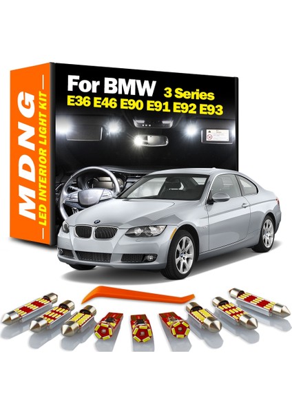 E91 Touring 13 Adet Tarzı Beyaz Mdng Canbus Led Iç Harita Dome Makyaj Aynası Işık Kiti Bmw 3 Serisi E36 E46 E90 E91 E92 E93 Araba Aksesuarları (Yurt Dışından) fırsatları