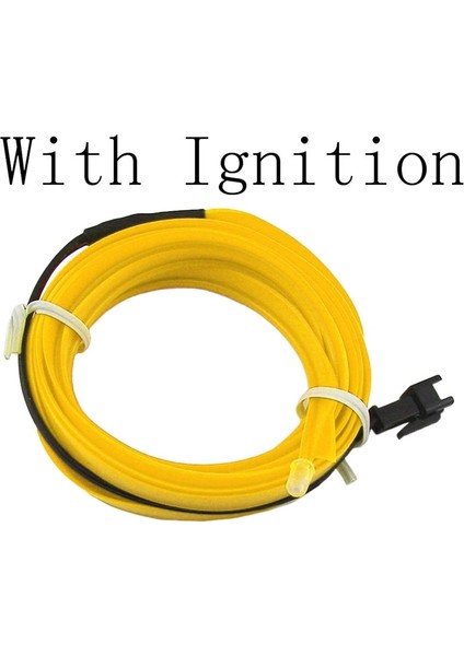 Sürücülü Sarı Yeni 2M 12V Led Araba Işık Lambası Esnek Oto Iç Dekoratif Atmosfer Tel Şerit Soğuk Led Işık Tüm Dc 12V Arabalara Uygun (Yurt Dışından)