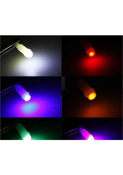 Sarı T5 Led Işıklar W1.2W W3W Led Araba Iç Işık Oto Yan Kama Pano Göstergesi Gösterge Lambası Ampul Led Süper Parlak (Yurt Dışından)