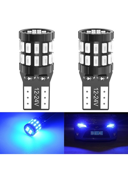 Mavi 2 Adet T10 W5W Led Canbus Ampul Hiçbir Esmd Beyaz Mavi Kırmızı Sarı Led Iç Okuma Park Işığı Harita Kubbe Işık (Yurt Dışından)