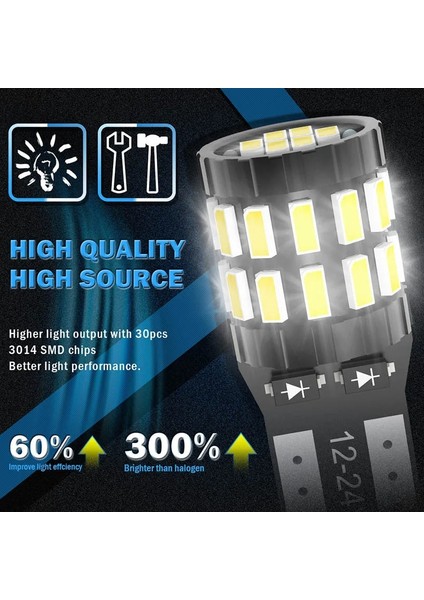 Mavi 2 Adet T10 W5W Led Canbus Ampul Hiçbir Esmd Beyaz Mavi Kırmızı Sarı Led Iç Okuma Park Işığı Harita Kubbe Işık (Yurt Dışından)