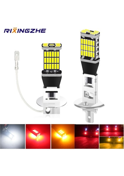 H1 Stili Kırmızı 2 Adet H1 Led H3 Led Led Araba Lambaları Sis Farları Led Sis Far Ampulk Beyaz Otomatik Sis Lambası Gündüz Çalışan Işık Whıteamberred (Yurt Dışından) fiyatları