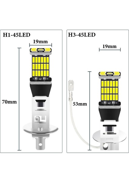 H1 Stili Kırmızı 2 Adet H1 Led H3 Led Led Araba Lambaları Sis Farları Led Sis Far Ampulk Beyaz Otomatik Sis Lambası Gündüz Çalışan Işık Whıteamberred (Yurt Dışından) modelleri