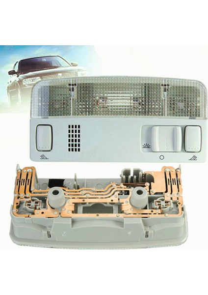 Gri Araba Ön Iç Işık Tavan Lambası Karavan Camper Okuma Işığı 1Td Vw Transporter T5 Caddy 2K Passat Golf Mk4 (Yurt Dışından)