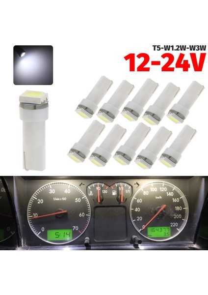 24V Tarzı Kristal Mavi V 24V T5 Led Smd Oto Led Lamba Araba Gösterge Paneli Gösterge Ampul Dc Beyaz Mavi Kırmızı Sarı Yeşil (Yurt Dışından) modelleri