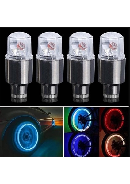 No.3 Boyutu Ar Bisiklet Motosiklet Led Işıkları Tekerlek Lastik Vana Kapakları Bisiklet Feneri Konuşmacı Hub Lastik Lambası Mtb Bisiklet Aksesuarları (Yurt Dışından)