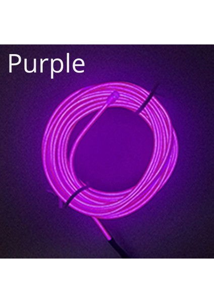 Kırmızı Stil Mor Evrensel Yeni Araba Kapı Şeridi Led Atmosfer Otomobil Hattı Lambası Iç Dekoratif Işıklar Pano Okuma Halatı Hattı Esnek Lambalar (Yurt Dışından)