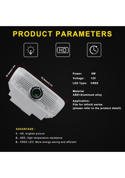 2 Adet Tarzı Infiniti Için Ar Kapı Işığı Led Oto Logo Infiniti Q50 Q60 Q70 Qx50 Qx56 Qx70 Qx80 Fx37 Için Hoş Geldiniz Lambası Nezaket Gölge Amblem Luces (Yurt Dışından)