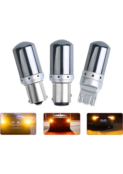 Beyaz Stil 7440 T20 W21W Yüksek Güçlü Led S Baw T W21W Bay15D W 21W Araba Led Sinyal Lambaları Canbus Otomatik Fren Lambası V (Yurt Dışından)