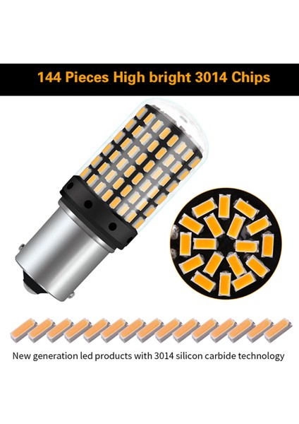 Beyaz Stil 7440 T20 W21W Yüksek Güçlü Led S Baw T W21W Bay15D W 21W Araba Led Sinyal Lambaları Canbus Otomatik Fren Lambası V (Yurt Dışından)