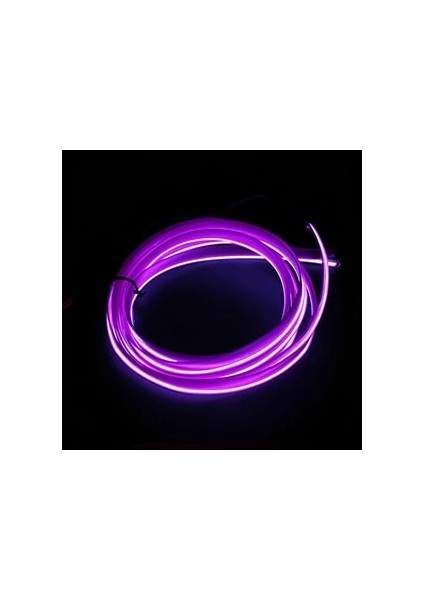 5M Sigara Sürücüsü Stili Mor Araba Iç Işık Atmosfer Ortam Işığı Tüp Led Şerit Esnek Neon Lamba Araba Dekorasyonu Için Kızdırma Dize Işık Iç Kısım (Yurt Dışından)