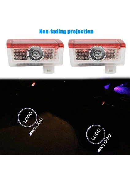 Mercedes Amg Logosu 2X Mercedes Benz Glc Sınıfı Amg Led Araba Kapı Logosu Lazer Projektör Işık Şekillendirici Logo Işığı Aksesuarları (Yurt Dışından)
