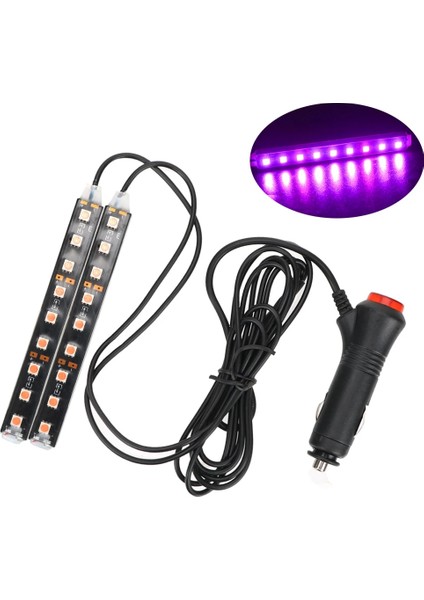 Pembe Araba Iç Işıkları Led Ayak Lambası Ses Uzaktan Kumanda Otomotiv Atmosfer Dekoratif Işık Aksesuarları (Yurt Dışından)