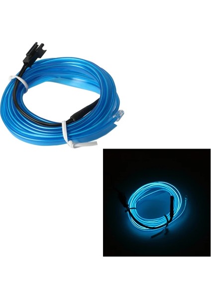 Beyaz Stil Mavi Sıcak Satış Araba Iç Aydınlatma Led Şerit Dekorasyon Garland Tel Halat Tüp Hattı Usb Sürücülü Esnek Neon Işık (Yurt Dışından)