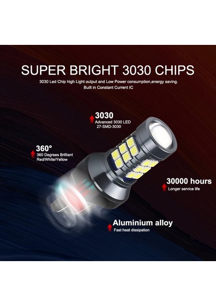 2 Adet-Kırmızı-7443 Nlpearl 2X T20 Led Wy21W W21W Led Ampuller Led T20 Süper Parlak Md Yedekleme Araba Sinyal Lambası Için Geri Vites Işık (Yurt Dışından) modelleri