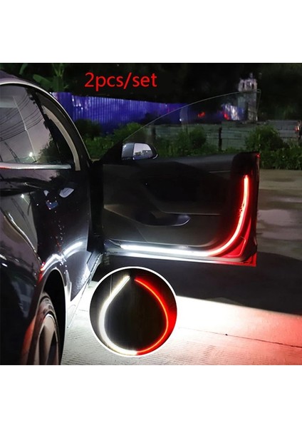 Ar Kapı Açma Uyarı Led Işıkları Şeritler Arkadan Çarpışma Önleyici Güvenlik Işığı Karşılama Flaş Işığı Evrensel Araba Işığı (Yurt Dışından)