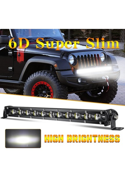 6D 8 Inç 60W Stili 6D Lens Süper Ince Led Işık Çubuğu 60W 120W 180W Araba Traktör Suv Kamyon Tekne 4Wd 4X4 Offroad Atv Led Çalışma Işıkları Sürüş Lambası (Yurt Dışından) fiyatları