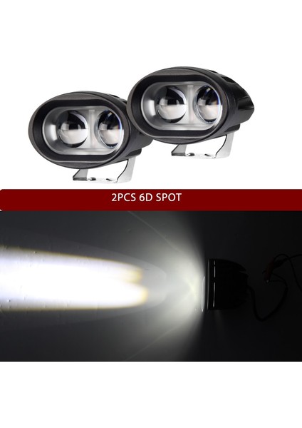 2 Adet 6D Spot Stili Braveway Araba Motosiklet Kamyon Traktör Römork Için Led Farlar Suv Atv Off-Road Led Çalışma Işığı 12V 24V Sis Lambası (Yurt Dışından)