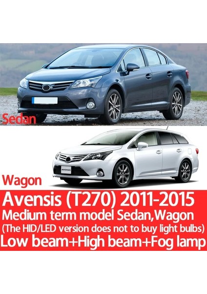 Uzun Huzme Stili 2011-2015 T270 Toyota Ave Verso M2 Ipsum Kısa Huzme, Uzun Huzme, Sis Lambası, Araba Aksesuarları Için Ynfom Led Farlar Kiti (Yurt Dışından)