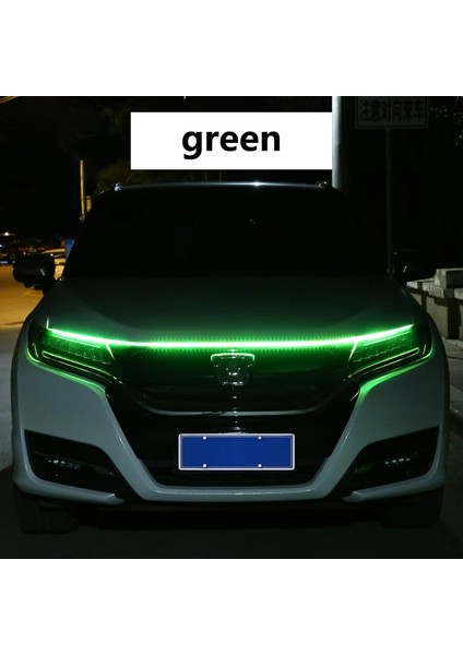 1.5 Milyon Stili Yeşil Lymoyo Led Şerit Kaput Işık Araba Led Işık Şeridi Araba Hood Esnek Gündüz Çalışan Işık Şeridi Evrensel Dekorasyon Lambası (Yurt Dışından)