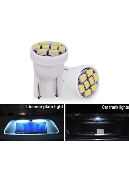 Beyaz 10X Süper Brihgt Beyaz Led Ampul T10 W5W Araba Iç Kubbe Işığı 12V Otomatik Gümrükleme Plaka Enstrüman Okuma Lambaları 5W5 (Yurt Dışından) modelleri