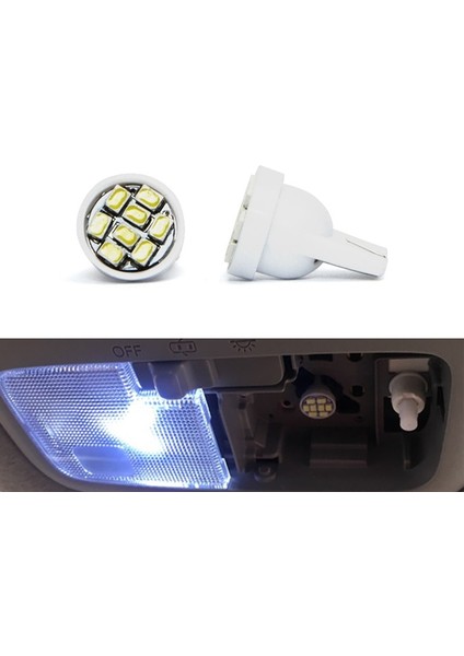 Beyaz 10X Süper Brihgt Beyaz Led Ampul T10 W5W Araba Iç Kubbe Işığı 12V Otomatik Gümrükleme Plaka Enstrüman Okuma Lambaları 5W5 (Yurt Dışından) fırsatları
