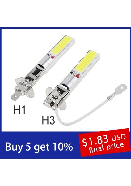 2 Adet H3 1 Adet H1H3 Canbus Süper Parlak Led Ampul Beyaz Araba Sis Işık Far Cob 12V 20W 6000K Çalışan Ampul Oto Motosiklet Lambaları (Yurt Dışından) fiyatları