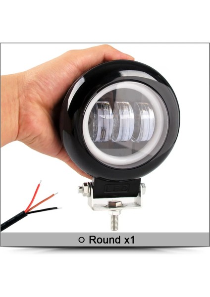 Yuvarlak X1 Stili 5 Inç Led Çalışma Işığı Bak Beyaz Taşkın Işın Araba 4X4 Offroad Kamyon Tekne Uaz Atv 12V 24V Led Angel Eyes Sürüş Işıkları (Yurt Dışından)