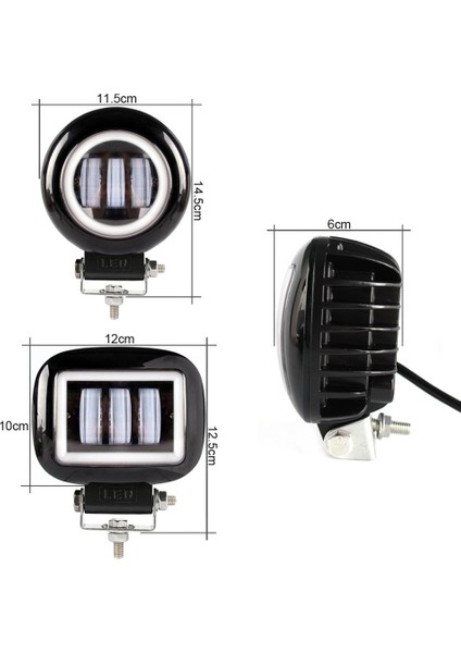 Yuvarlak X1 Stili 5 Inç Led Çalışma Işığı Bak Beyaz Taşkın Işın Araba 4X4 Offroad Kamyon Tekne Uaz Atv 12V 24V Led Angel Eyes Sürüş Işıkları (Yurt Dışından) modelleri