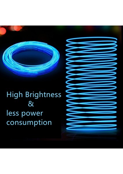 2 Metre Stili Kristal Mavi Neon El Tel Dize Şerit Halat Tüp Işık Araba Dıy Projesi Için Esnek Ortam Işıkları Oto Dekoratif Aksesuarlar (Yurt Dışından)
