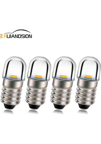 4.5V Tarzı E10 Sıcak Beyaz 4 Adet E.5S Pr2 Led Dc 3V 6V 4.5V 18V 12V Makine Değiştirme El Feneri Md Fener Torch Ampul Vida Dişi Beyaz Uyar (Yurt Dışından) indirimleri