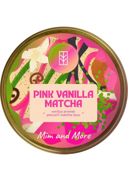 Vanilya Aromalı Pembe Superfood Matcha tozu 25 gr