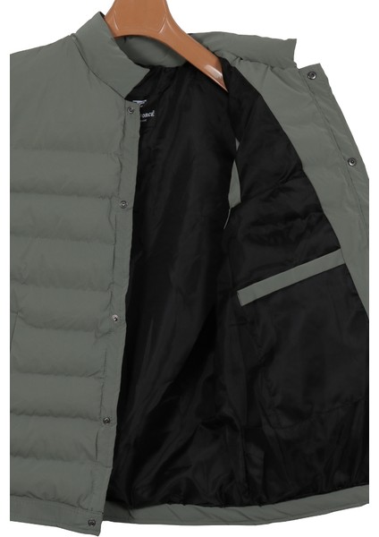 Erkek Dar Kesim Karbon Deri Yeşil Şişme Yelek RAR01236 fiyatları