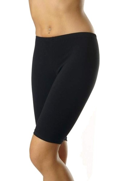 Kadın Kısa Tayt Siyah - 3007A