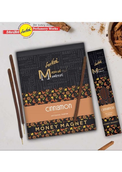 (Tarçın-Cınnamon) Manifest Sanatsal Doğal El Yapımı Premium Tütsü ( 6 Adet)