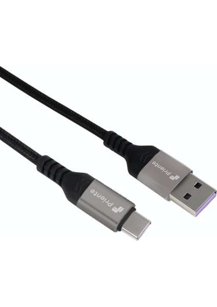 PD40CA 40W Örgülü Type-C To Usb-A Hızlı Data/şarj Kablosu 1.5 Metre (Priente Türkiye Garantili)