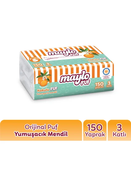 Mandalina Kokulu Çek Kullan Puf Mendil 150 Yaprak