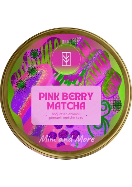 Pink Berry Matcha - Böğürtlen Aromalı Pembe Superfood Matcha Tozu, 25 gr