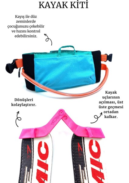 Kayak Kiti (Çocuk Kayak Kemeri ve Pembe Bağlantı Adaptörü)