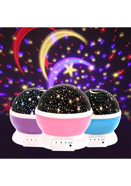 Starmaster Klc-03 3 X Kalem Pilli + 5 Volt Yıldız Yansıtmalı Küre Tip Gece Lambası