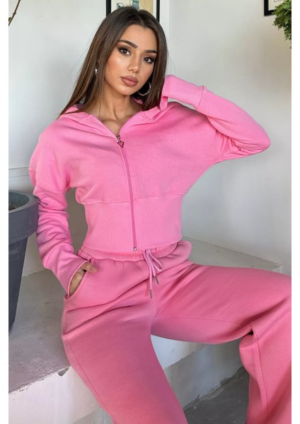 Üç Iplik Şardonlu Kapüşonlu Kadın Sweatshirt fiyatları