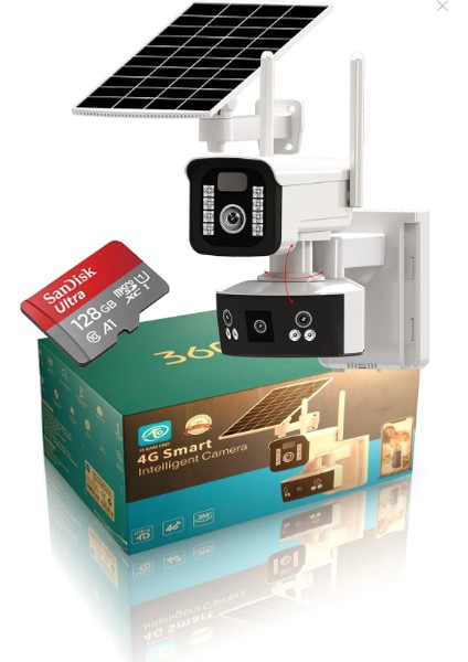 -3920 6mp 4g Solar Dual Lens Ptz Kamera 128 GB Hafıza Kartlı
