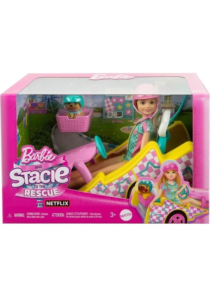 HRM08 Barbie Stacie Go-Kart Yapıyor Oyun Seti - Barbie And Stacie To The Rescue