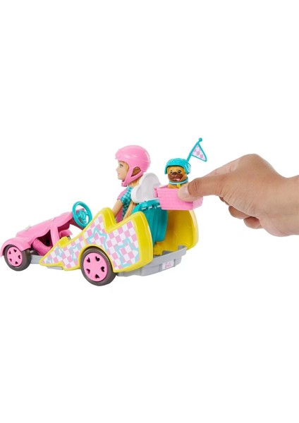 HRM08 Barbie Stacie Go-Kart Yapıyor Oyun Seti - Barbie And Stacie To The Rescue