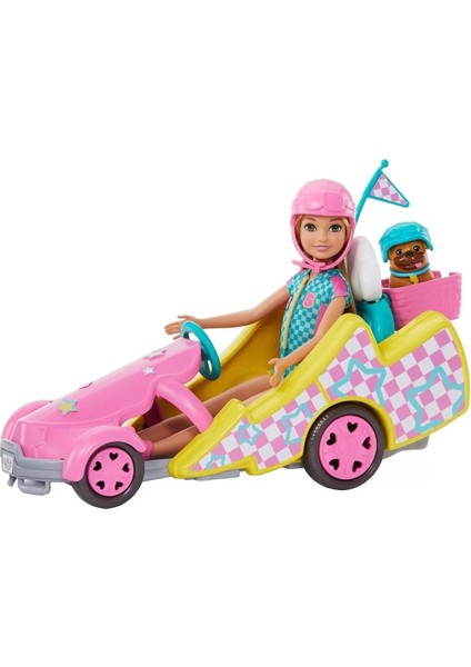 HRM08 Barbie Stacie Go-Kart Yapıyor Oyun Seti - Barbie And Stacie To The Rescue